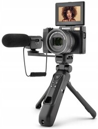 AGFAPHOTO Aparat VLG-4K Optical Czarny + Zestaw akcesoriów,