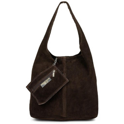 Shopperka c. brązowa skórzana N88