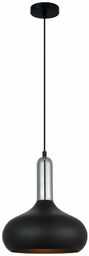 Skandynawska LAMPA wisząca QUESMO MDM-3029/1 BK+CR Italux industrialna