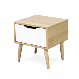 Klupś Stolik nocny Sofie buk-biały