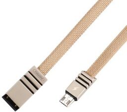 Remax Weave RC-081m Kabel oplot micro USB kremowy
