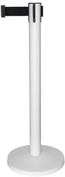 Słupek odgradzający biały z taśmą czarną 2,2m