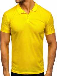 Żółta koszulka polo męska Denley GD02