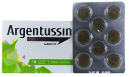 ARGENTUSSIN GARDŁO pastylki do ssania miętowo-cytrynowe 16 sztuk