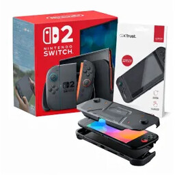 Nintendo Switch 2 Joy-Con Czarny + Szkło Trust