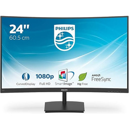 Philips E Line 241E1Sc/00 241E1SC/00 Monitor, Czarny, 24"
