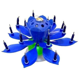 Świeczka grająca - tańcząca - niebieska