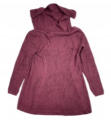 Bordowy długi sweter damski STYLE&CO M