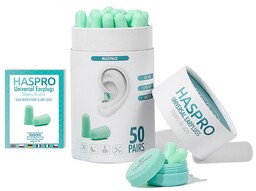 HASPRO Stopery do uszu Mięta, 100 sztuk