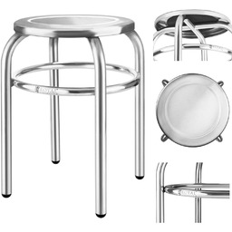 Stołek taboret okrągły ze stali nierdzewnej do kuchni