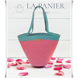 Koszyk torba koralowa miejska na lato shopper