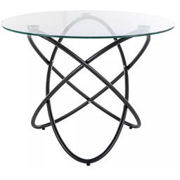 Stół Orbit Transparentny, Czarny 100 cm