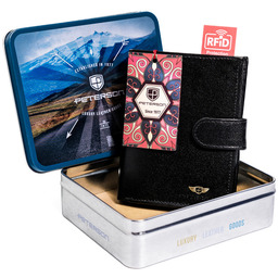 Portfel skórzany Peterson czarny PTN 339ZA-5880 BLACK