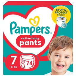 Pampers Active Baby Pants Pieluchomajtki, rozmiar 7, 74
