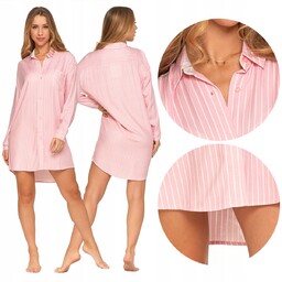 KOSZULA NOCNA DAMSKA 100% WISKOZA Piżama Luźna Długi