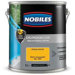 Farba chlorokauczukowa Chlorokauczuk RAL 1003 5 l Nobiles