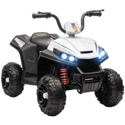 Dziecięcy quad elektryczny Aiyaplay 85x55,5x62cm, czarno-biały