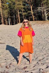 Pakamera Ponczo kąpielowe z bawełnianej frotte CANDY GIRL
