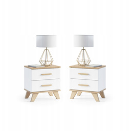 Szafka Nocna Stolik Nocny Komplet Do Sypialni Biały