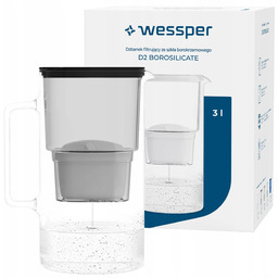 Dzbanek Szklany Wessper D2 Borosilicate 3l 1x Filtr