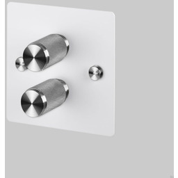 Włącznik - Premium 2G Dimmer Biały/Stalowy [El231P] Standard
