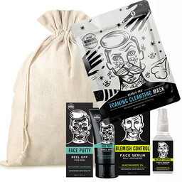 Zestaw Barber Pro - Czarna maska peel-off, serum