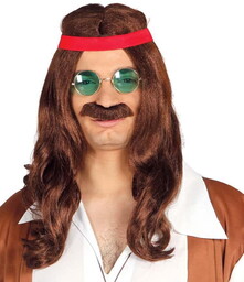 Peruka, Hipis, z wąsami