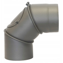 Kolano spalinowe kominowe nastawne 90° fi 150 mm