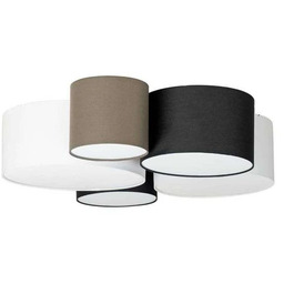 Lindby - Lettie 5 Lampa Sufitowa Grey/Black/White