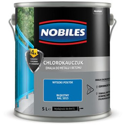Farba chlorokauczukowa Chlorokauczuk RAL 5015 5 l Nobiles