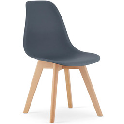 Elior Szare skandynawskie krzesło do stołu dark slate