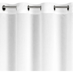 Firana biała z gładkiej matowej tkaniny FK009-01