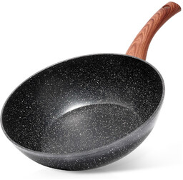 Patelnia wok granitowa BLACK&WOOD 28 cm