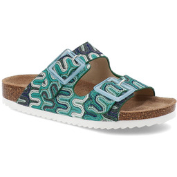 S.Barski Zielone Klapki Stylowe Obuwie Damskie