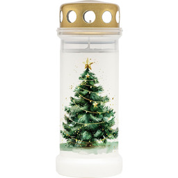 Bolsius Znicz - biały z motywem - Boże