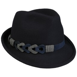 Kapelusz Wełniany Colwood Trilby by Lierys, ciemnoniebieski, S