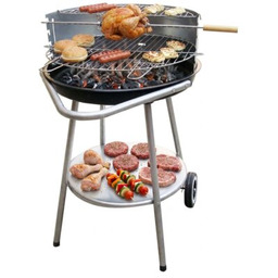 ACTIVA Grill ogrodowy węglowy 19663 Okrągły, na kółkach
