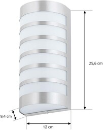 Kinkiet zewnętrzny Lindby Alvin, rozpórki, stal nierdzewna, IP44,
