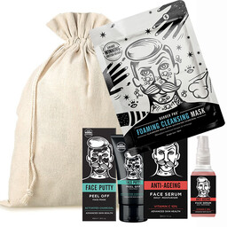 Zestaw Barber Pro - Czarna maska peel-off, serum