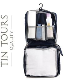 ORGANIZER PODRÓŻNY Z HACZYKIEM 26X22X10CM GRANATOWY