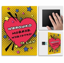 Plakat metalowy rozmiar L z nadrukiem dla niej