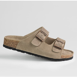Klapki damskie casual skóra naturalna GOODIN GD-XF-1001 KHAKI