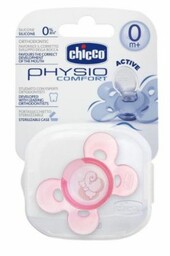 Chicco Physio Comfort Silikonowy Różowy 0m Smoczek