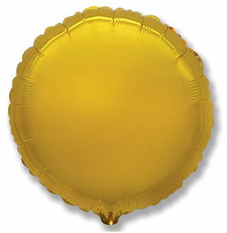 Balon foliowy okrągły złoty - 46 cm -