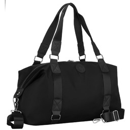 Damska torba treningowa z poliestru w czarnym kolorze