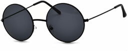 Stylion Okulary Lenonki czarne przeciwsłoneczne hippie retro 4322