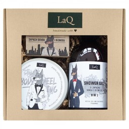 LaQ, Zestaw: Doberman - żel pod prysznic, peeling