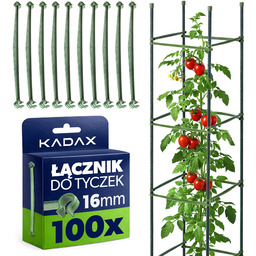 Łączniki do tyczek Roynac 16 mm zielone 100