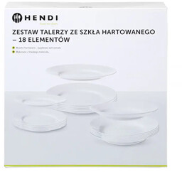 HENDI Zestaw talerzy Opal, 18 szt. 795224