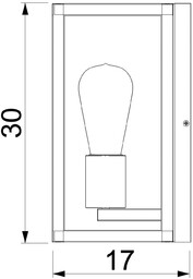 Kinkiet Frame Luminex, możliwość ściemniania, aluminiowy / szary